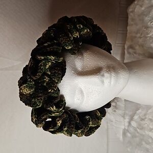 New homemade Womens camoflauge ruffle bucket hat.
